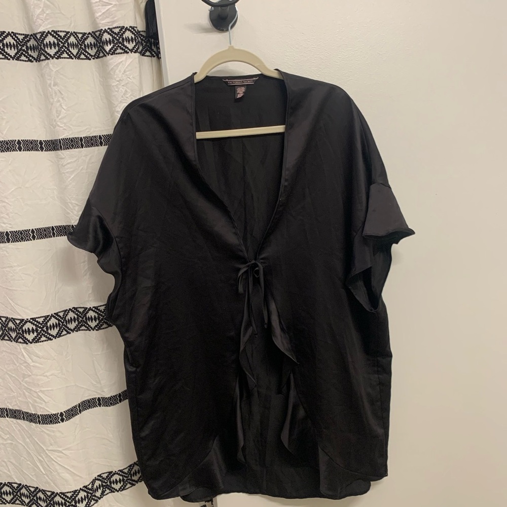 Black Ruffle Victoria’s Secret Robe